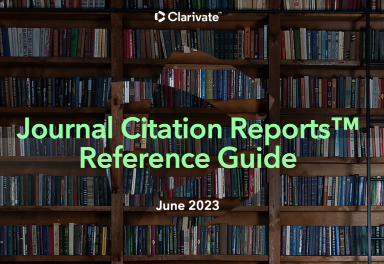 Disponible la edición 2023 de Journal Citation Reports (JCR) de